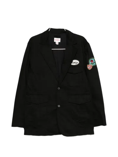 Kamiya Patch-detail Single-breasted Jacket In Black