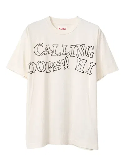 Kamiya Printed Graphic T-shirt In Neutral