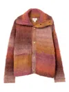 Kamiya Sailor Collar Buttoned Knitted Cardigan In Multi