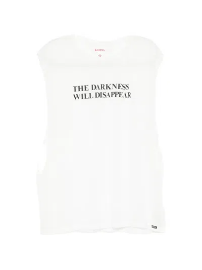 Kamiya Slogan-print T-shirt In White