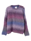 Kamiya Striped Sweater In Purple