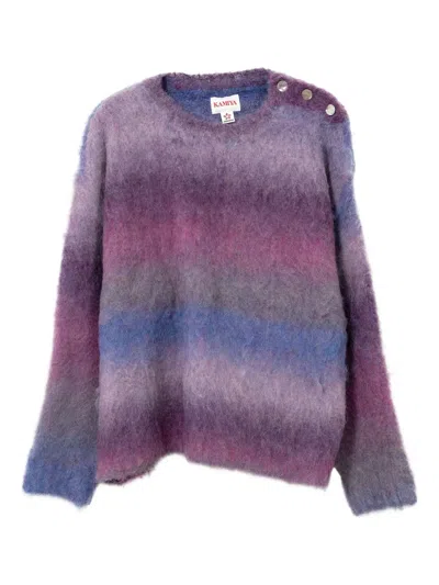 Kamiya Striped Sweater In Purple