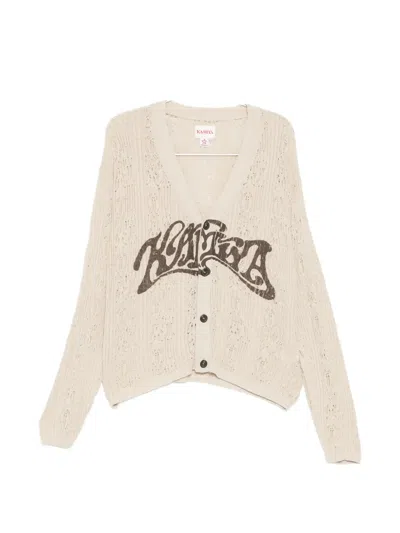 Kamiya Wavy Cardigan In Neutral