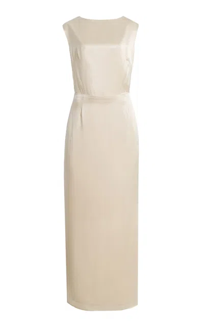Kamperett Exclusive Lockwood Silk Charmeuse Gown In Neutral