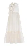 Kamperett Exclusive Mae Organza Midi Dress In White