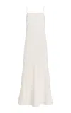 Kamperett Exclusive Silk Maxi Slip Dress In White
