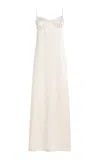 Kamperett Exclusive Sloan Silk Maxi Slip Dress In White