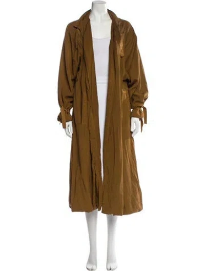 Pre-owned Kamperett Faux Fur Coat In Brown