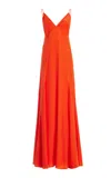 Kamperett Simone Silk Slip Dress In Red