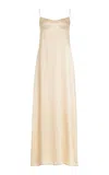 Kamperett Sloan Silk Slip Dress In Ivory