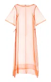 Kamperett Thea Silk Sheath Dress In Red