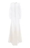 Kamperett Violette Tulle Maxi Sheath Dress In White