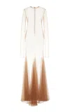 Kamperett Violette Tulle Sheath Dress In Nude