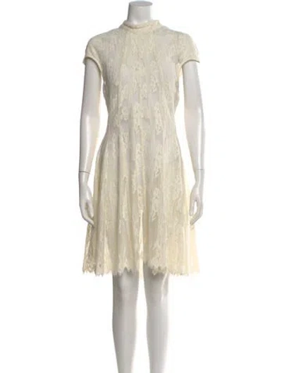 Pre-owned Kamperett Wool Mini Dress In Neutral