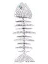 Kamushki 18k White Gold Wishbone Diamond And Emerald Pendant Necklace In White