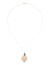 Kamushki 18k Yellow Gold Ayut Al Kursi Emerald And Diamond Necklace In Yellow Gold