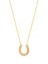 Kamushki 18k Yellow Gold Lucky Horse Shoe Diamond Necklace In Yellow