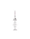 Kamushki 18kt White Gold Fish Diamond And Sapphire Earring In Silver