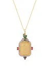 Kamushki 18k Yellow Gold Ayut Al Kursi Diamond And Emerald Necklace In Gold