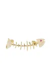 Kamushki 18k Yellow Gold Wishbone Diamond And Sapphire Ear Cuff In Gold