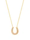 Kamushki 18k Yellow Gold Lucky Horse Shoe Diamond Necklace In Yellow