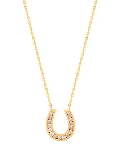 KAMUSHKI 18KT YELLOW GOLD HORSESHOE DIAMOND NECKLACE