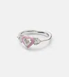 Kamyen 18kt White Gold And Enamel Ring With Diamonds