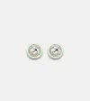 Kamyen 18kt White Gold Earrings With Diamonds And Enamel