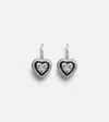 Kamyen 18kt White Gold Earrings With Diamonds In Silver