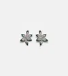 Kamyen 18kt White Gold Earrings With Diamonds In Silver