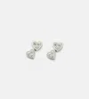 Kamyen 18kt White Gold Earrings With Enamel And Diamonds