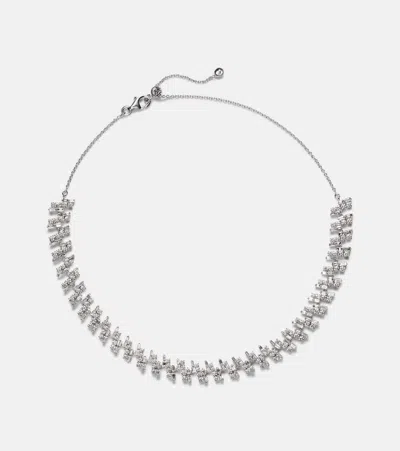 Kamyen Art Deco 18kt White Gold Choker With Diamonds In Silver