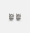 Kamyen Art Deco 18kt White Gold Earrings With Diamonds In Silver