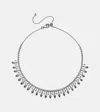 Kamyen Drop 18kt Gold Choker With Diamonds And Enamel In White