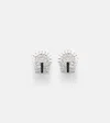 Kamyen Eyelash 18kt White Gold Earrings With Diamonds In Silver