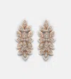Kamyen Lotus 18kt Rose Gold Earrings With Diamonds In Pink