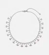Kamyen The Eye 18kt White Gold Choker With Enamel And Diamonds In Silver