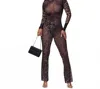 Kanari B Wild Intensions Mesh Set In Leopard In Multi