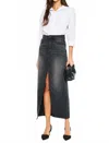 Kancan Outlaw Maxi Skirt In Midnight In Black