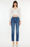 Kancan Adaline High Rise Slim Straight Jeans In Blue