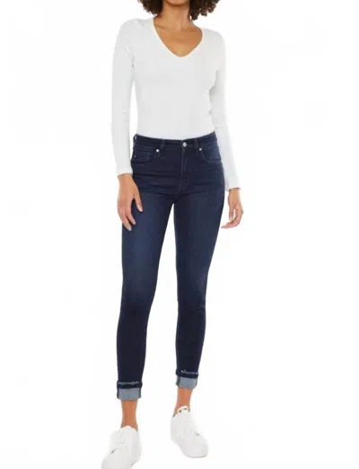 Kancan Alameda Super Dark Ankle Skinny Jeans In Blue