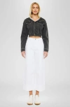 Kancan Alfie 90's Cropped Wide Leg Jeans In White
