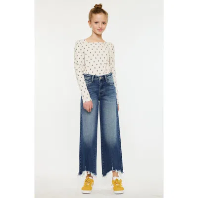 Kancan America High Rise Kids Wide Leg Jeans In Blue