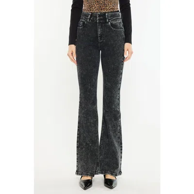 Kancan Amirah Ultra High Rise Flare Jeans In Black