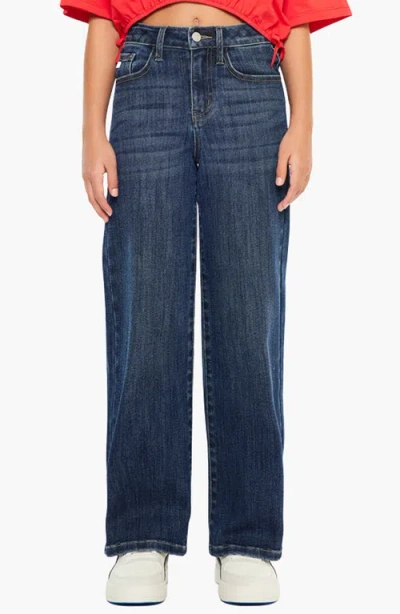 Kancan Kids'  Andy High Rise Wide Leg Jeans In Blue