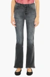 Kancan Rainn Ultra High Rise Flare Jean In Light Gray In Gray