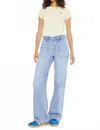 Kancan Anne High Rise Wide Leg Jeans In Blue In Blue