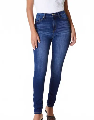 Kancan Anya High Rise Super Skinny Jeans In Dark In Blue
