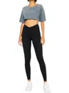 Kancan Ari Mid Rise Active Leggings In Black In Black