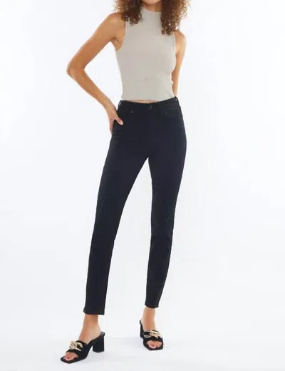 Kancan Ariel High Rise Black Cigarette Jeans In Grey